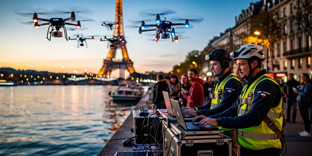combien de drone feu d artifice paris
