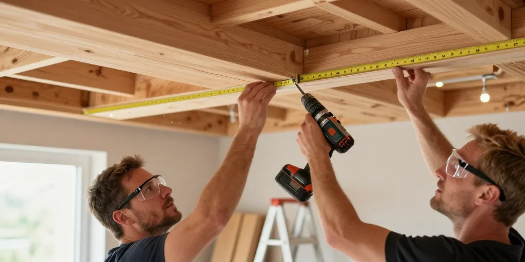 Comment faire un faux plafond en bois : la méthode étape par étape